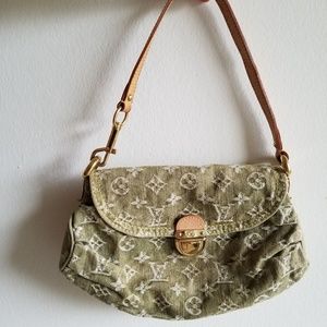 Vintage Louis Vuitton Denim Mini Pleaty Bag.